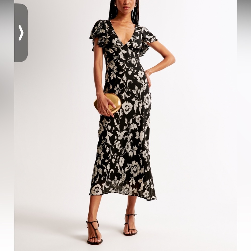 Aberocombie &Fitch Ruffle Sleeve Maxi Dress